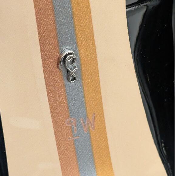 Sam Edelman Hazel Pointed Toe Patent Leather Heel Pumps Black Size US9M EU40 - Picture 8 of 9